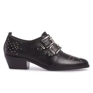 REBECCA Minkoff Astral Studded Buckle Bootie Black SZ 8